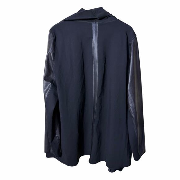 Spanx Drape Front Faux Leather Convertible Jacket in Black Size 3X - Picture 5 of 9